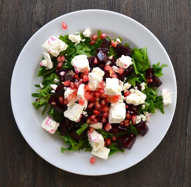 Rezeptbild: Salat mit Roter Bete, Schafskäse & Granatapfel