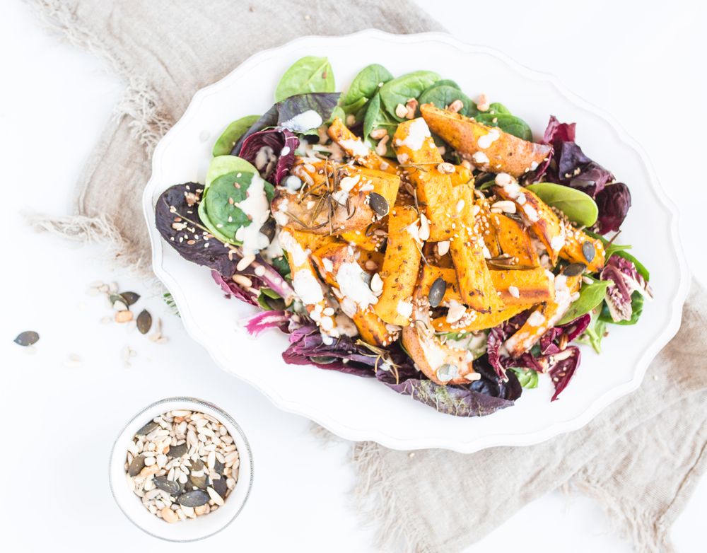 Rezeptbild: Lauwarmer Kürbis-Salat