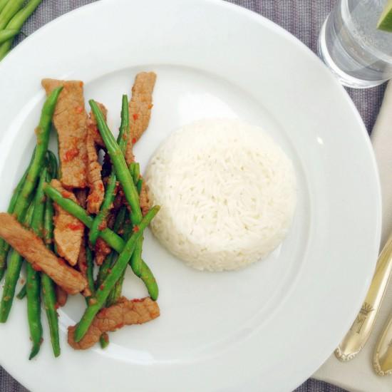 Rezeptbild: Pfannengerührtes Rindfleisch mit Chilipaste