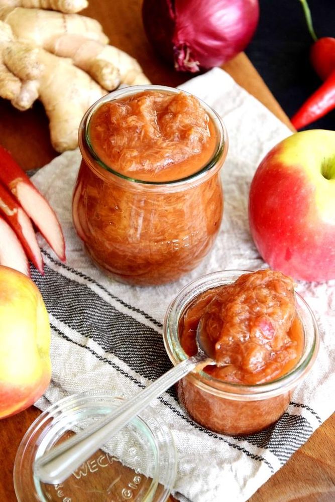 Rezeptbild: Rhabarber-Apfel-Chutney