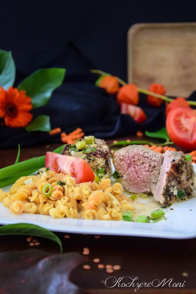 Rezeptbild: Schweinelendchen in Senf-Sahne-Soße