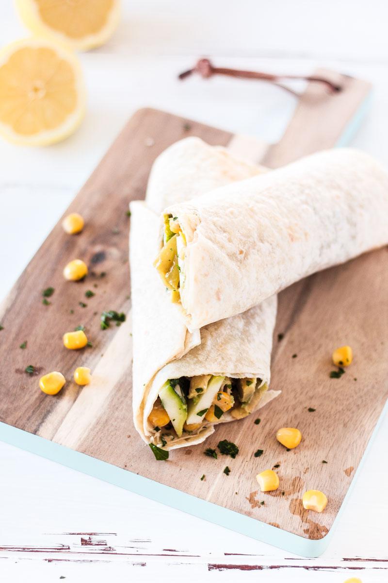 Rezeptbild: Gesunder Snack: vegane Avocado Wraps