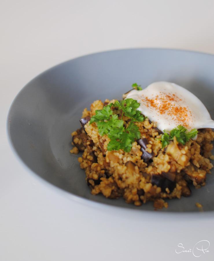 Rezeptbild: Auberginen Bulgur