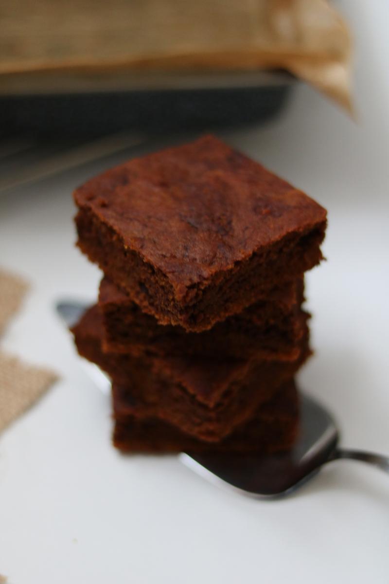 Rezeptbild: Kürbis Brownies {VEGAN}