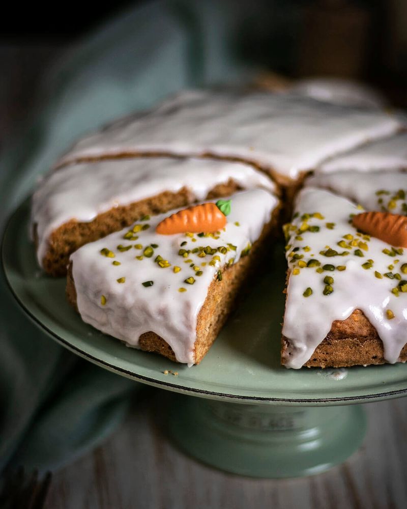 Rezeptbild: Veganer Möhrenkuchen ohne Nüsse | Karottenkuchen einfach gebacken