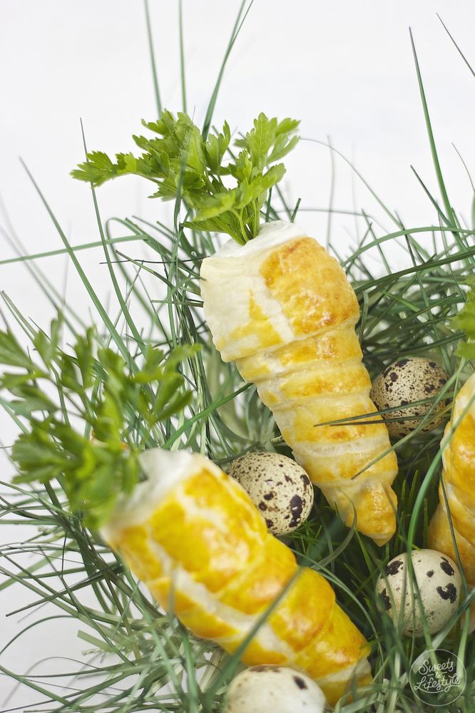 Rezeptbild: Gefüllte Blätterteig Karotten