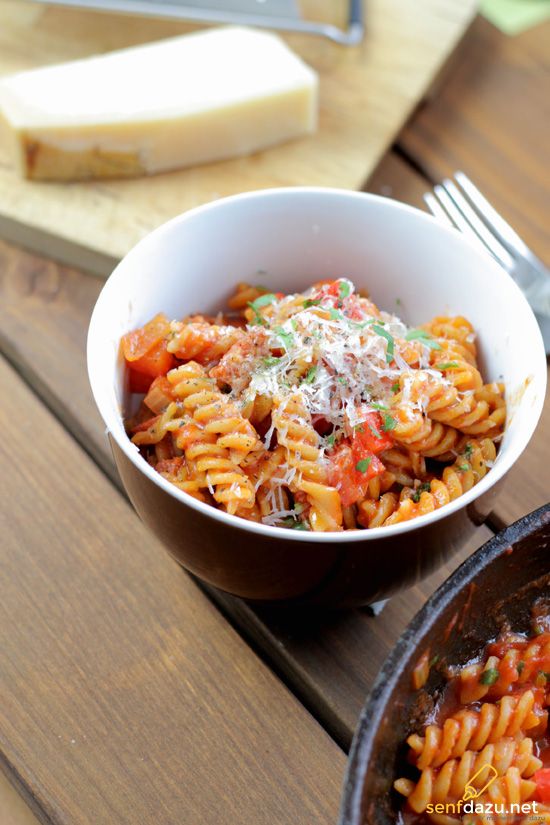 Rezeptbild: Nudeln mit Paprika Sauce