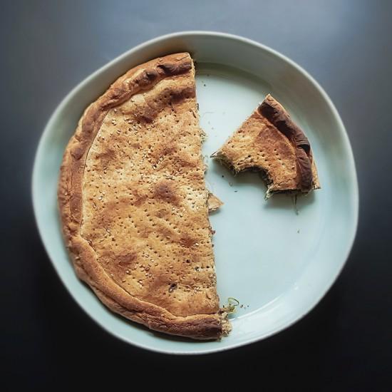 Rezeptbild: Spanakopita ohne Filo ( mit nassem Handtuch)