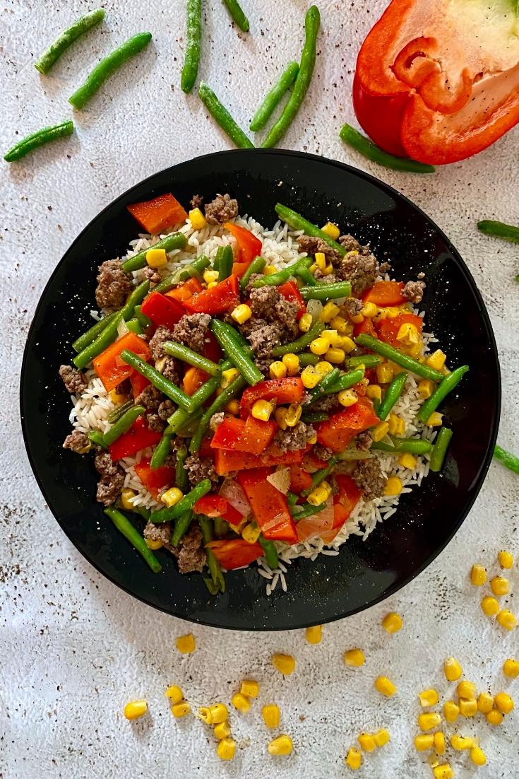 Rezeptbild: Reis-Hackfleisch-Pfanne