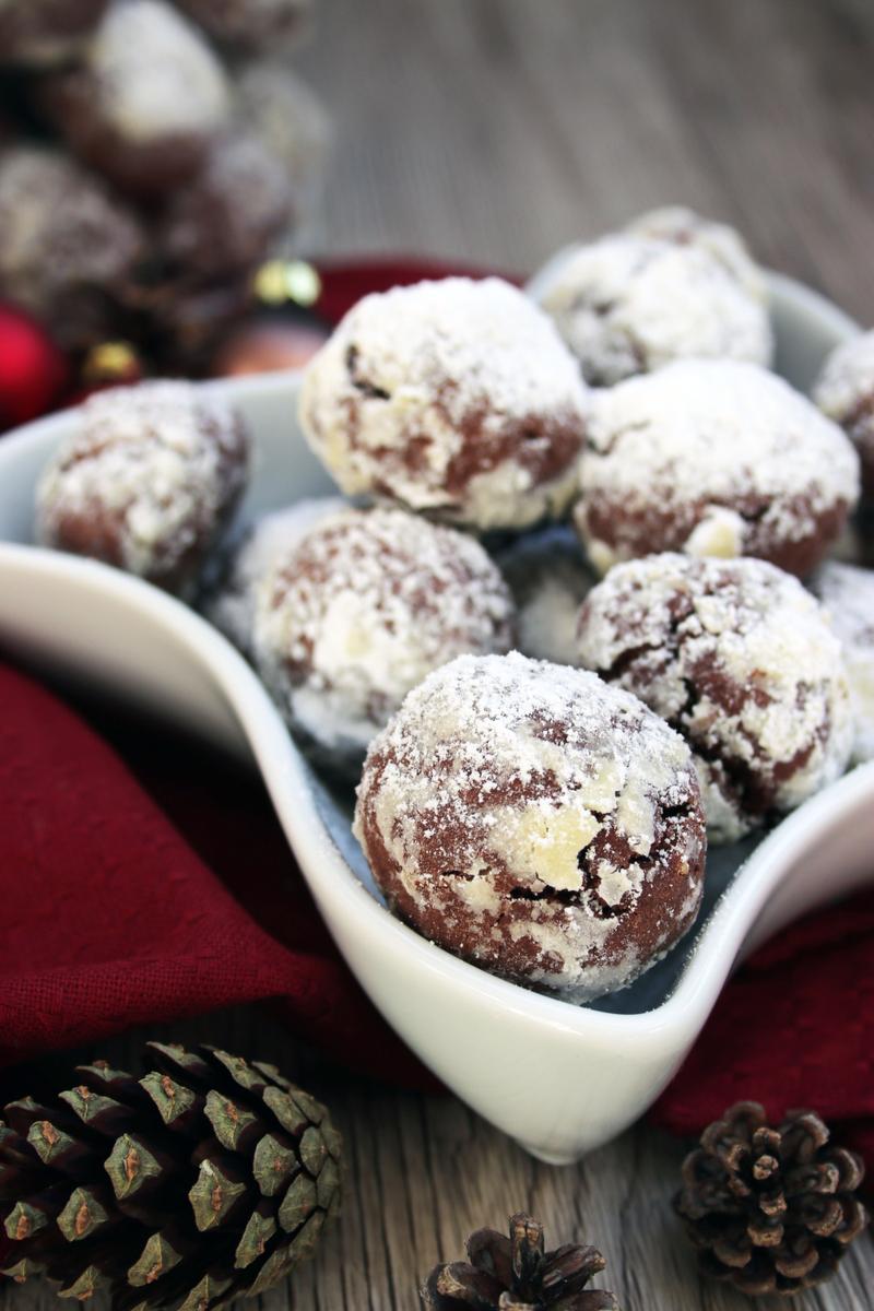Rezeptbild: Schoko-Schneebälle mit Lebkuchengewürz