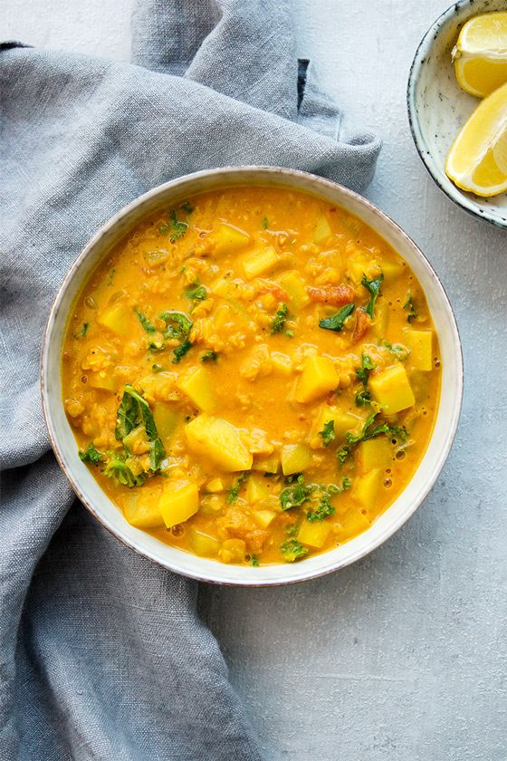 Rezeptbild: Rote Linsen-Kokos-Suppe