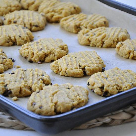 Rezeptbild: Erdnussbutter und Maismehl Kekse