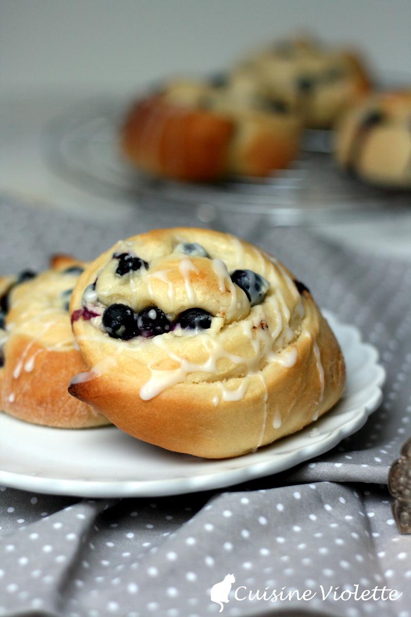 Rezeptbild: Blaubeer-Schnecken mit Frischkäse