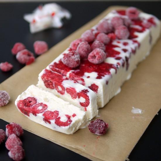 Rezeptbild: Raffaello-Himbeer-Eis