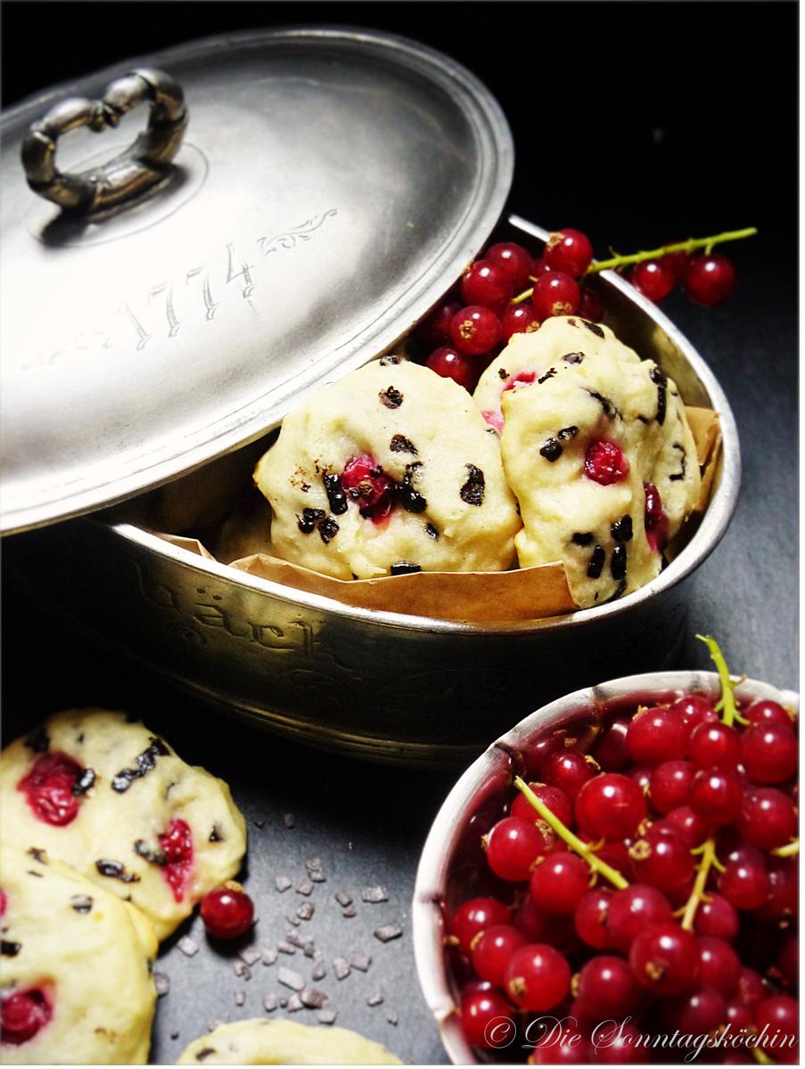 Rezeptbild: Johannisbeeren Quark Cookies