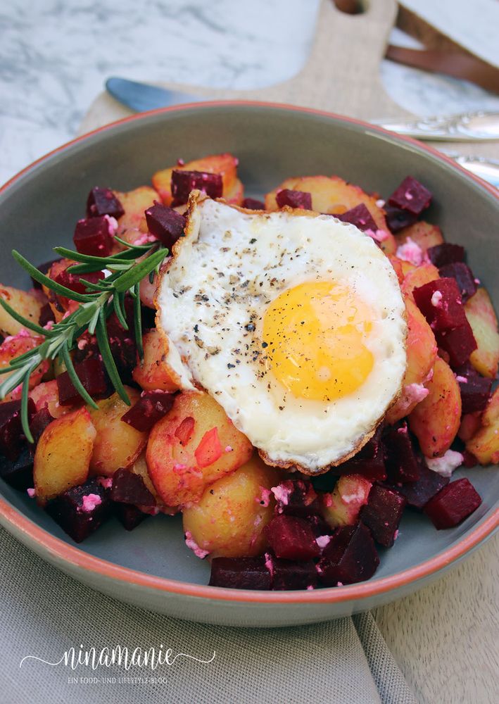 Rezeptbild: Rote-Beete-Kartoffel-Gröstl