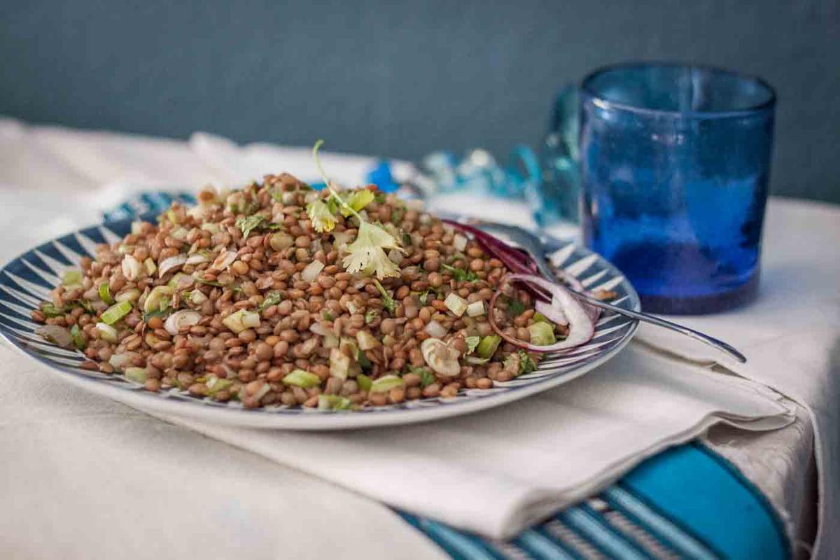 Rezeptbild: Linsensalat mit Koriander