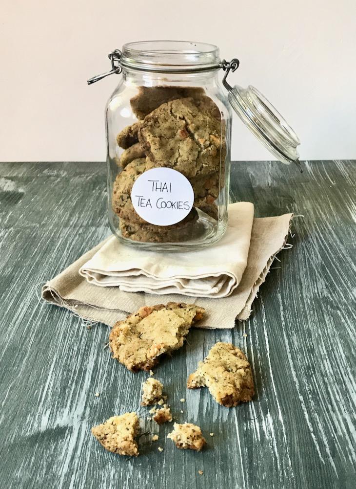 Rezeptbild: Thai Tea Cookies mit getrockneten Mangostückchen