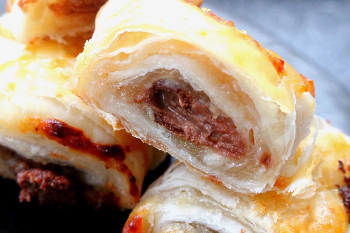 Rezeptbild: Mandel-Schokolade Rollen