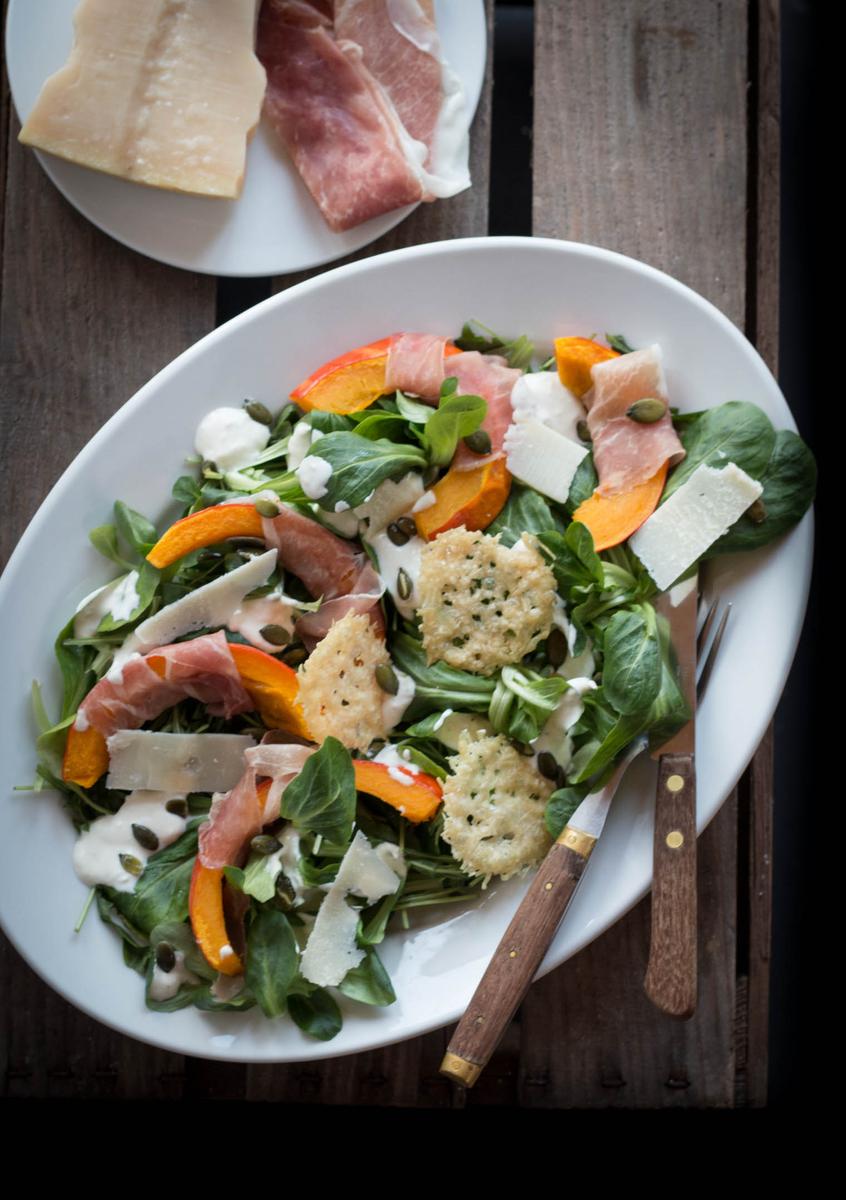 Rezeptbild: Gebackener Kürbis im Prosciutto Mantel