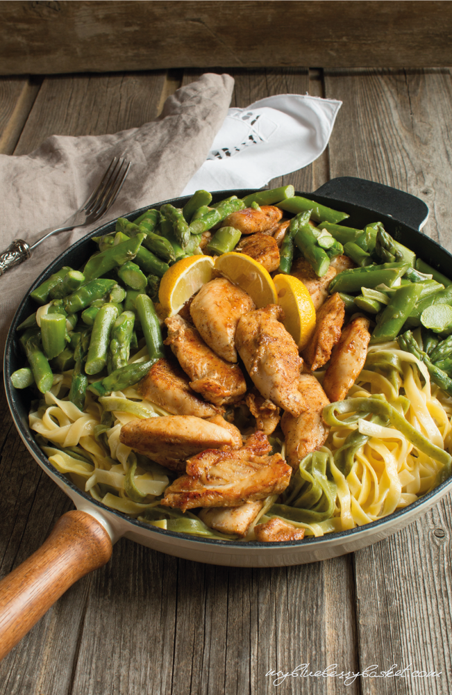 Rezeptbild: Pasta mit Huhn und Spargel in Zitronensauce