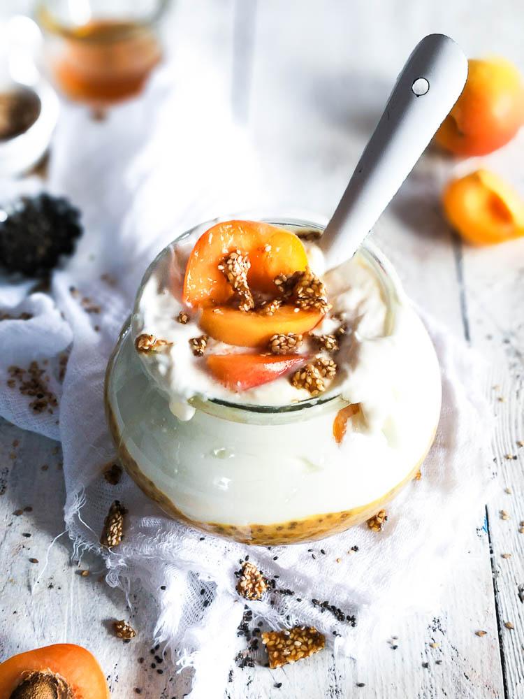 Rezeptbild: Aprikosen Chia Pudding nach Griechischer Art