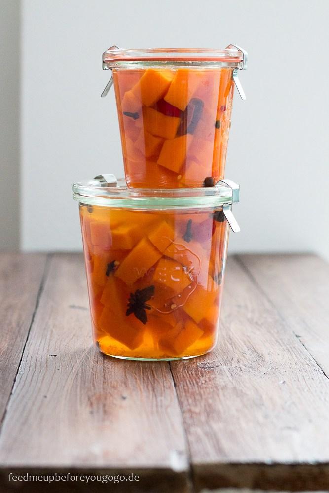 Rezeptbild: Winterlich eingelegter Kürbis