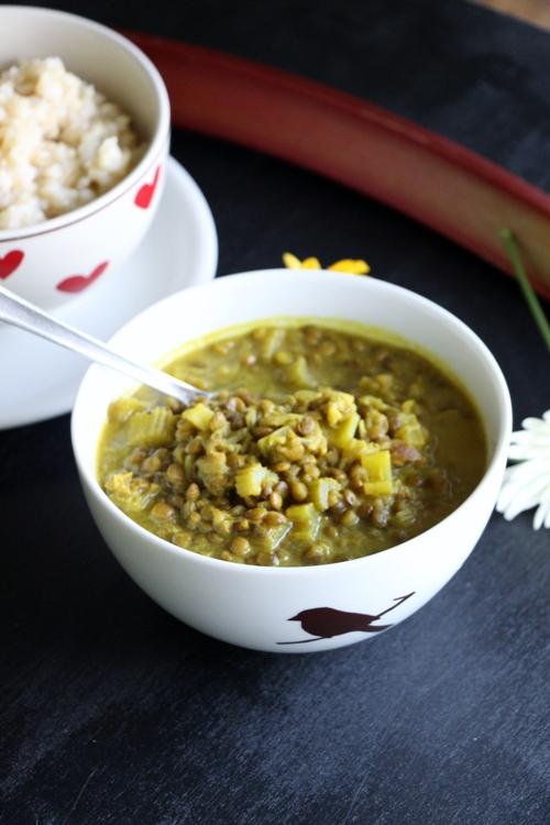 Rezeptbild: Rhabarber Linsencurry