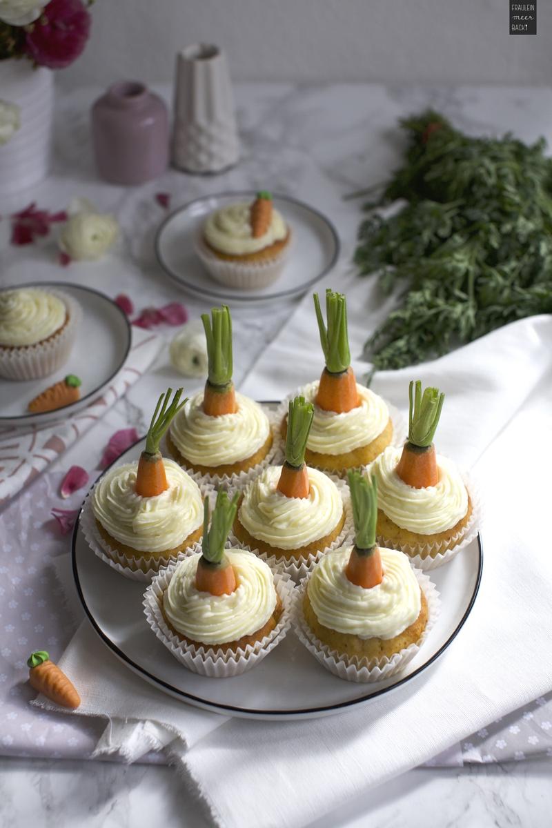 Rezeptbild: Rübli Cupcakes mit Frischkäse-Frosting