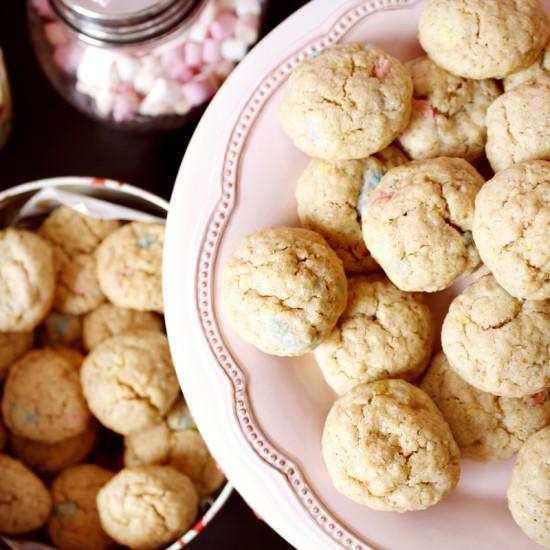 Rezeptbild: Farbenfrohe Vanille Schokoladen Cookies