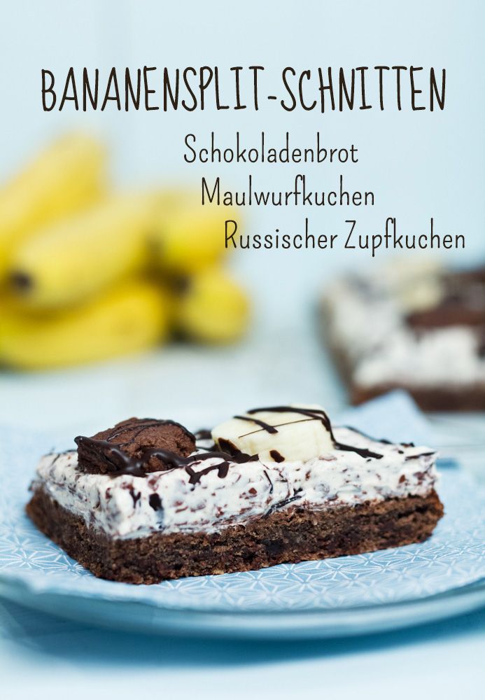 Rezeptbild: Bananensplit-Schnitten