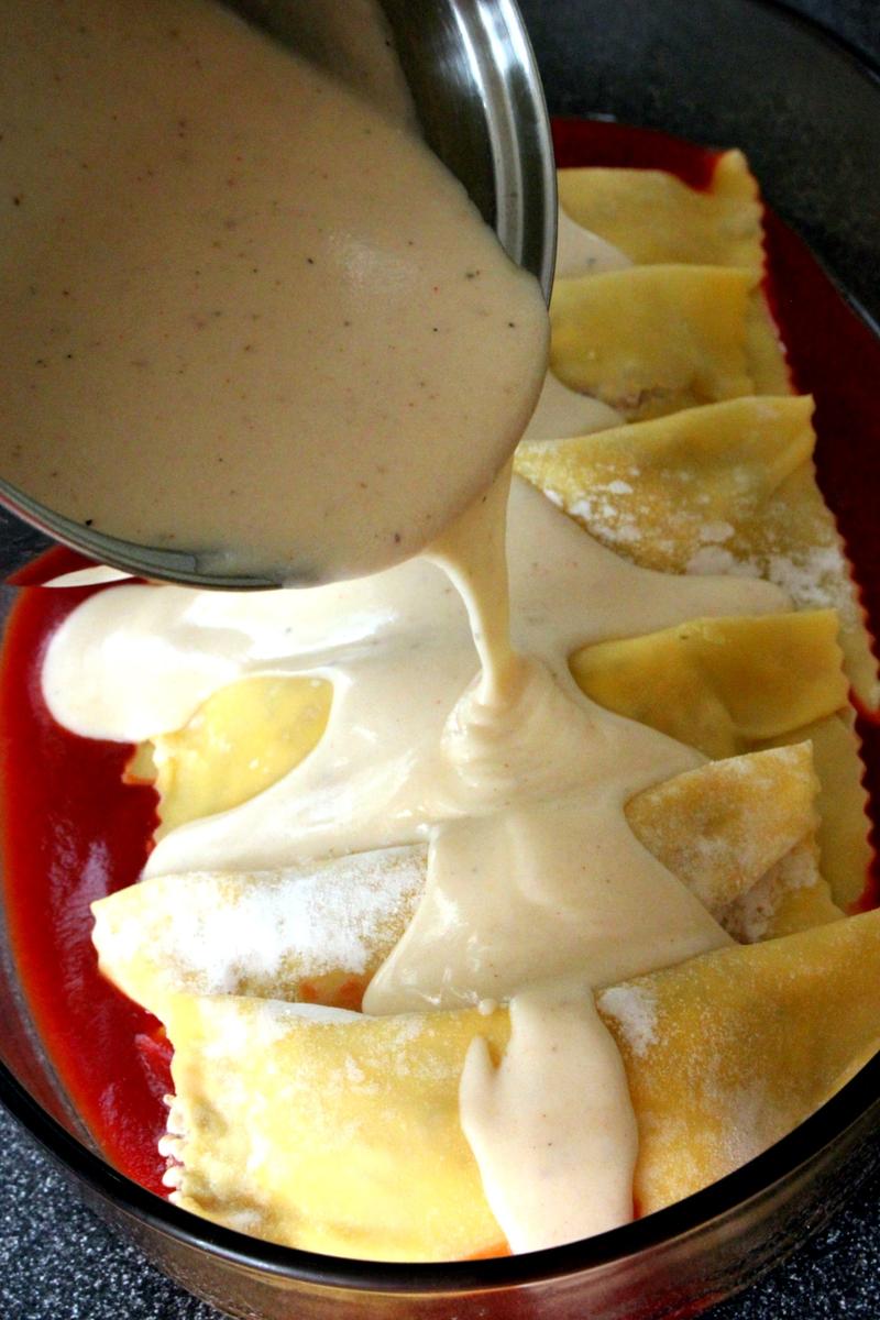Rezeptbild: XXL-Ravioli Gratin