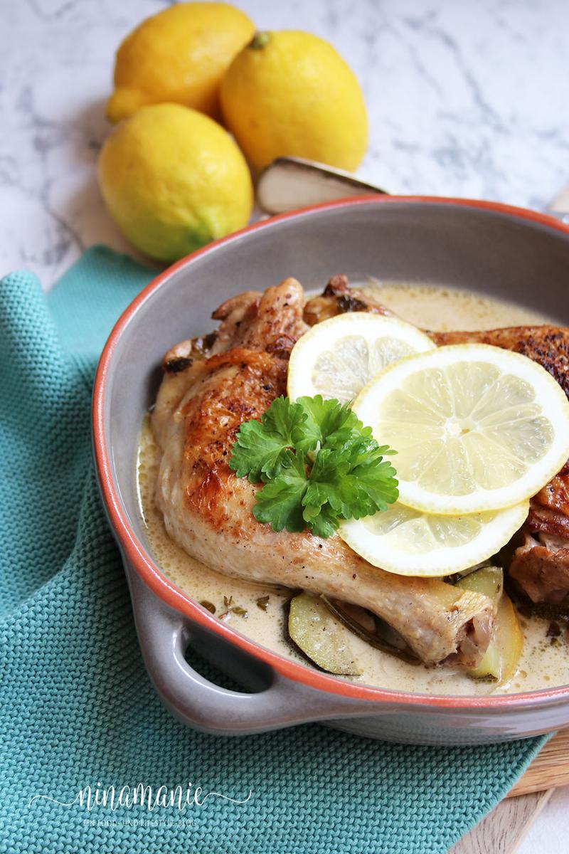 Rezeptbild: Zitronen-Hühnchen in Sahnesoße