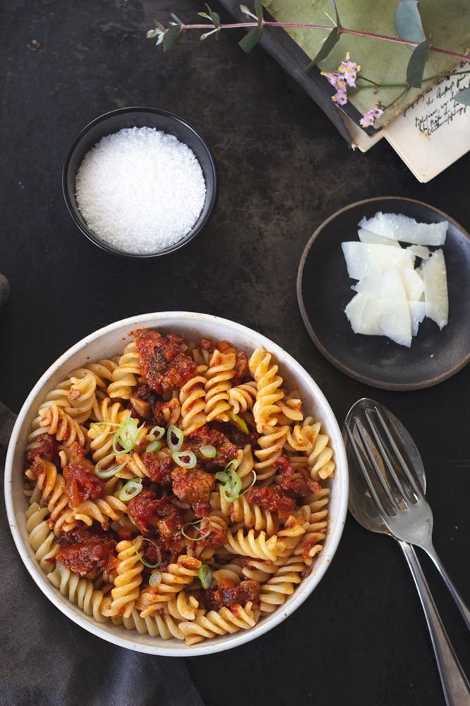 Rezeptbild: Vegetarische Bolognese mit Tofu