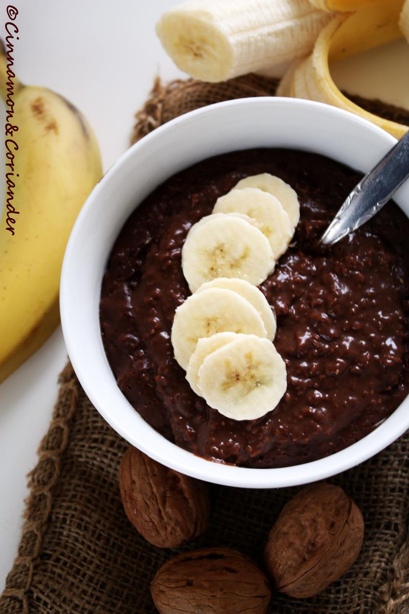 Rezeptbild: Brownie Batter & Banana Morning Oats