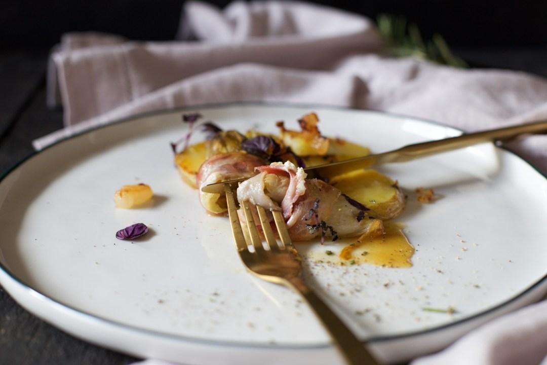 Rezeptbild: Chicorée mit Bacon und Karamell-Sauce
