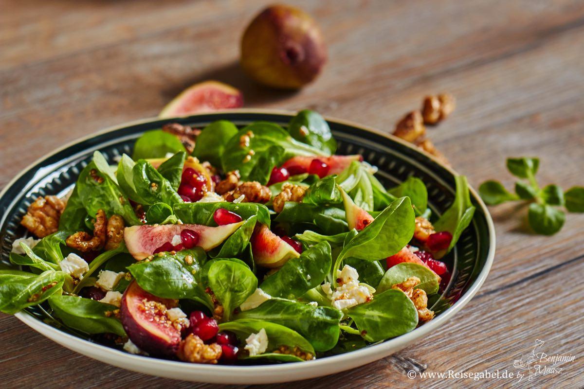 Rezeptbild: Wintersalat mit Senfvinaigrette und Feigen