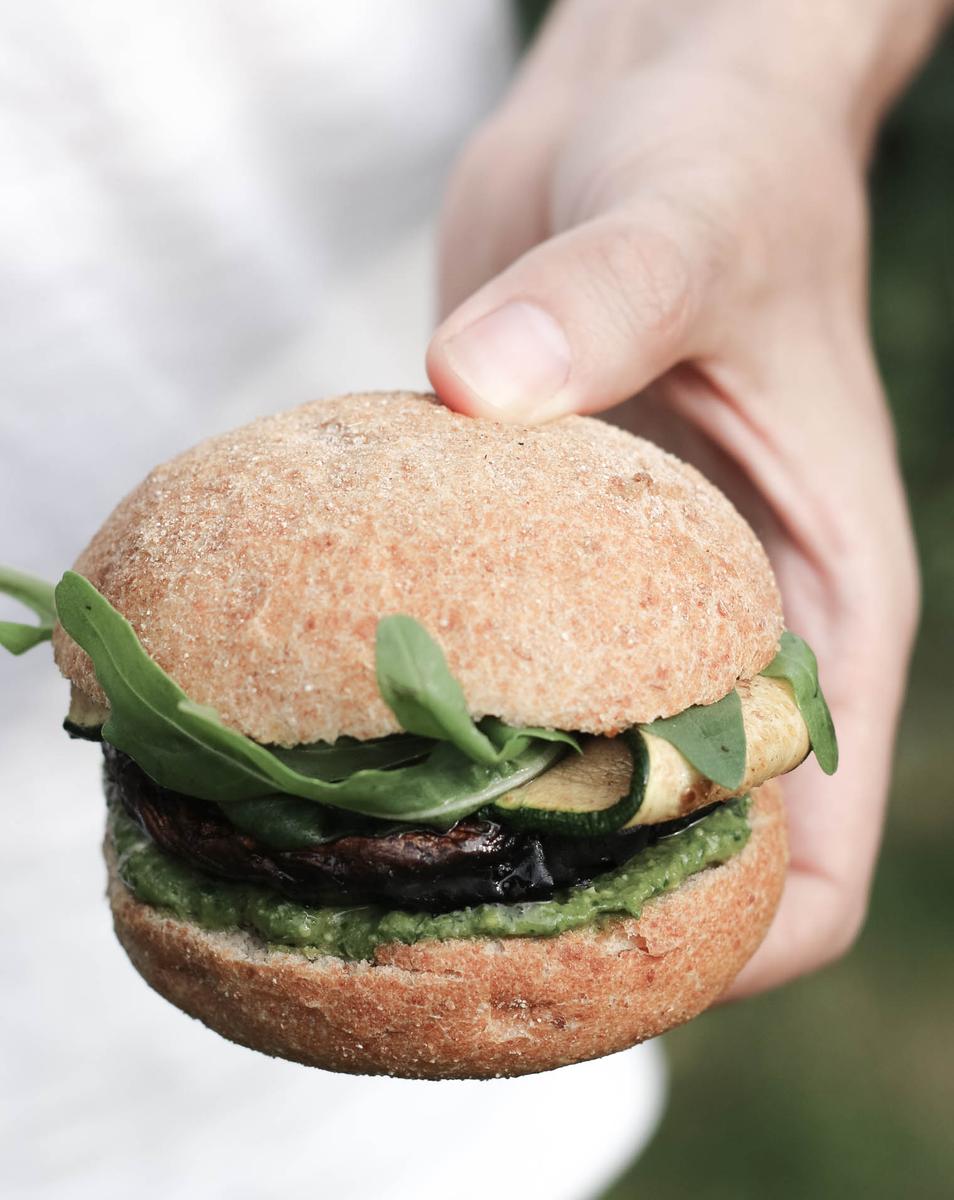 Rezeptbild: Gegrillter Antipasti Burger