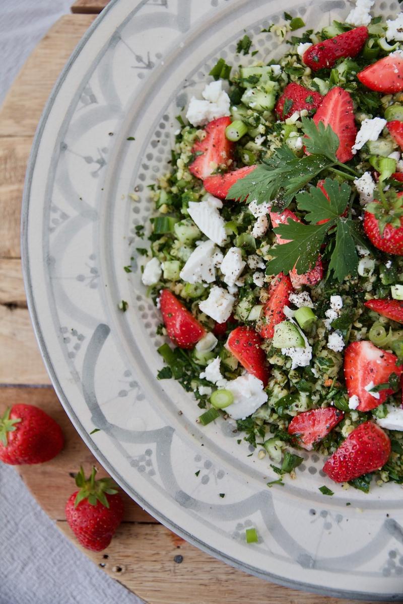 Rezeptbild: Erdbeer Tabouleh mit Feta