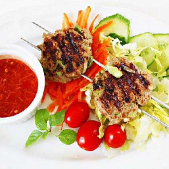 Rezeptbild: Vietnamesische Fleischbällchen mit Fisch-Limettensauce