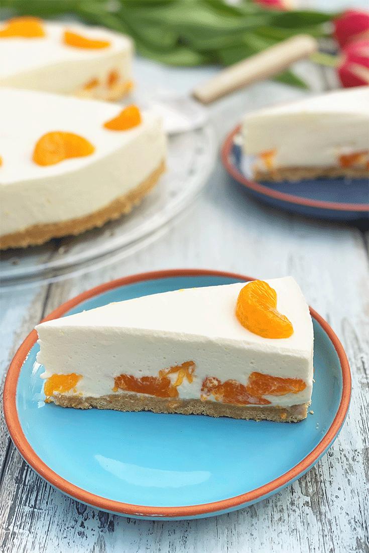 Rezeptbild: Frischkäse-Torte mit Mandarinen (no bake)