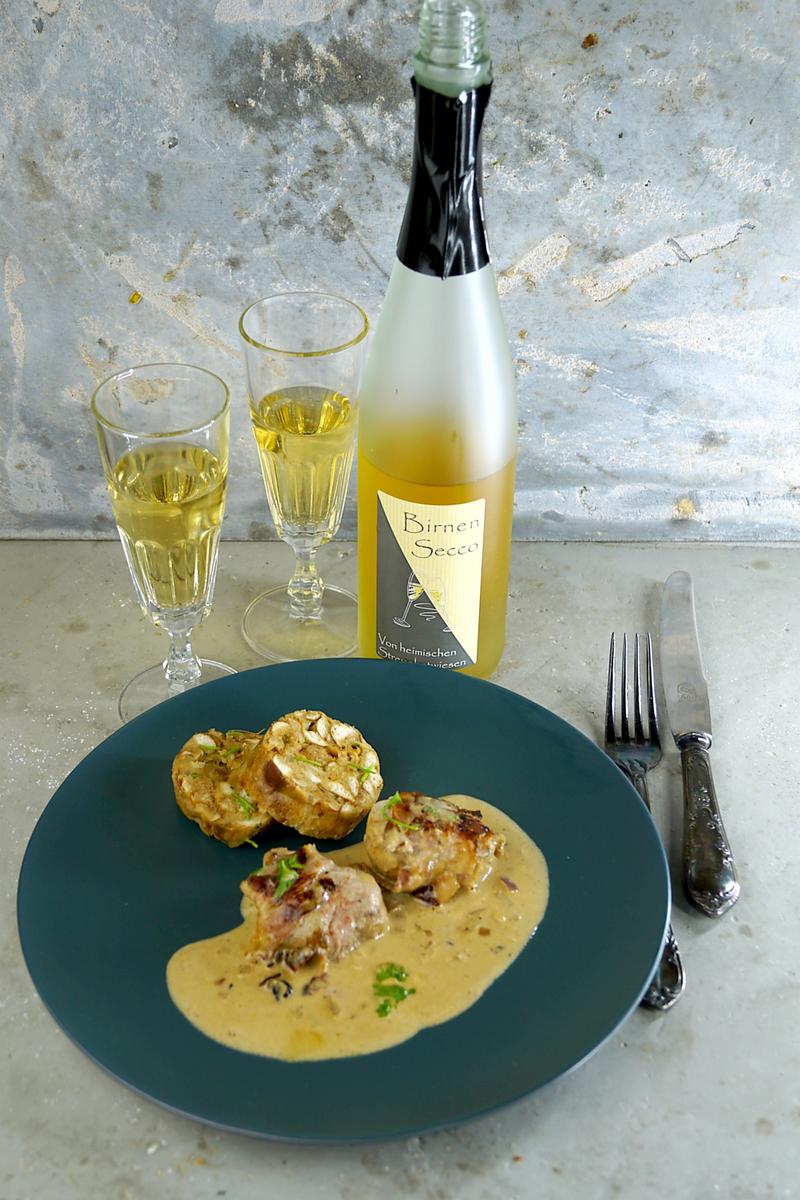 Rezeptbild: Schweinefilet in Birnensecco-Rahmsauce