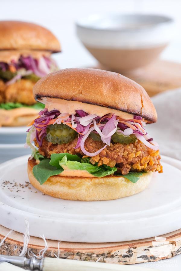 Rezeptbild: Crispy Chicken Burger (Hähnchen Burger)