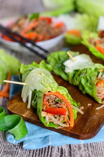 Rezeptbild: Koreanische Salatwraps mit Hackfleisch