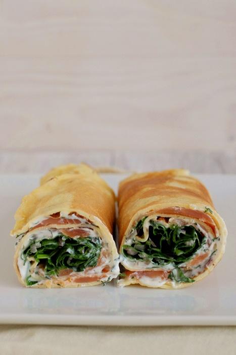 Rezeptbild: Pfannkuchen gefüllt mit Lachs