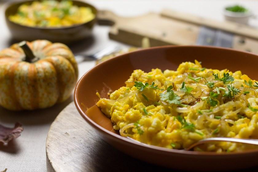 Rezeptbild: Kürbis-Käsespätzle vegan
