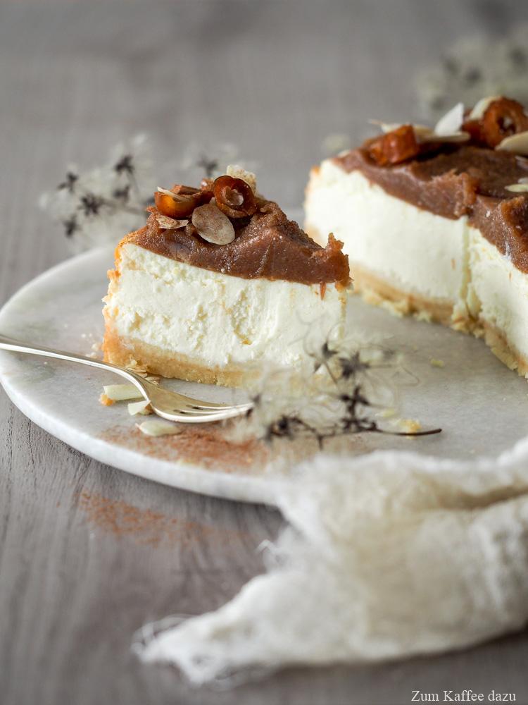 Rezeptbild: Cheesecake mit Dattelkaramell