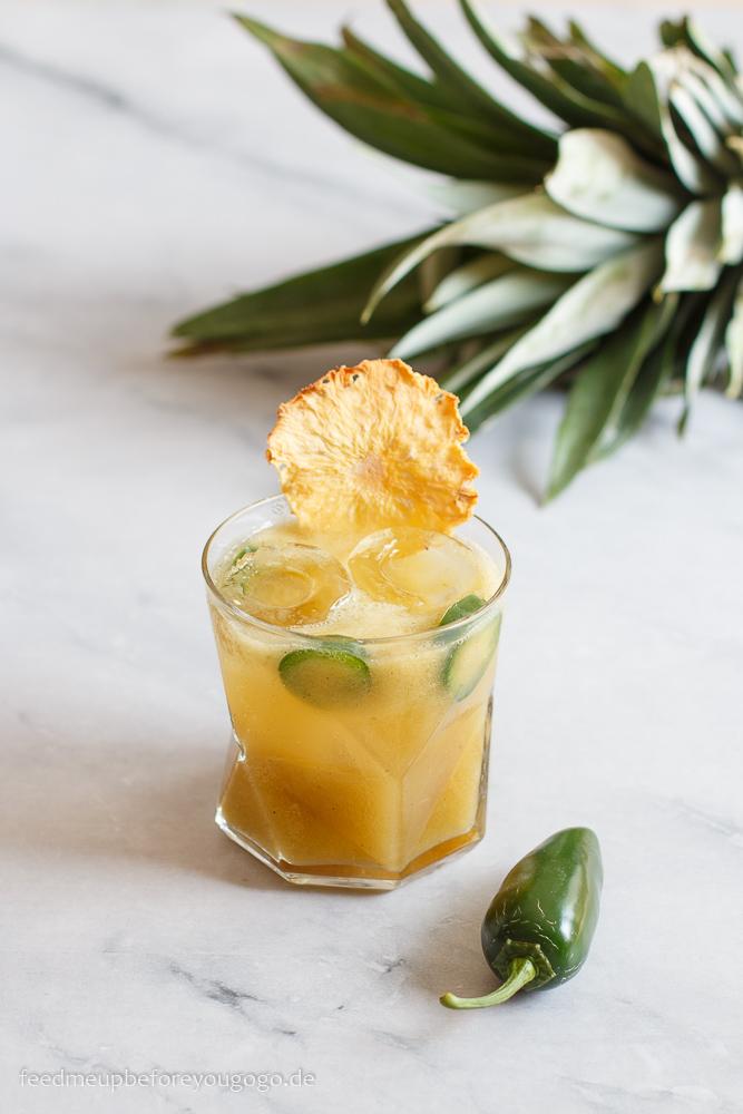Rezeptbild: Margarita mit gegrillter Ananas und Jalapeño
