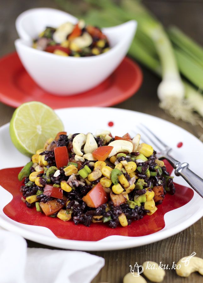 Rezeptbild: Schwarz-bunter Reissalat