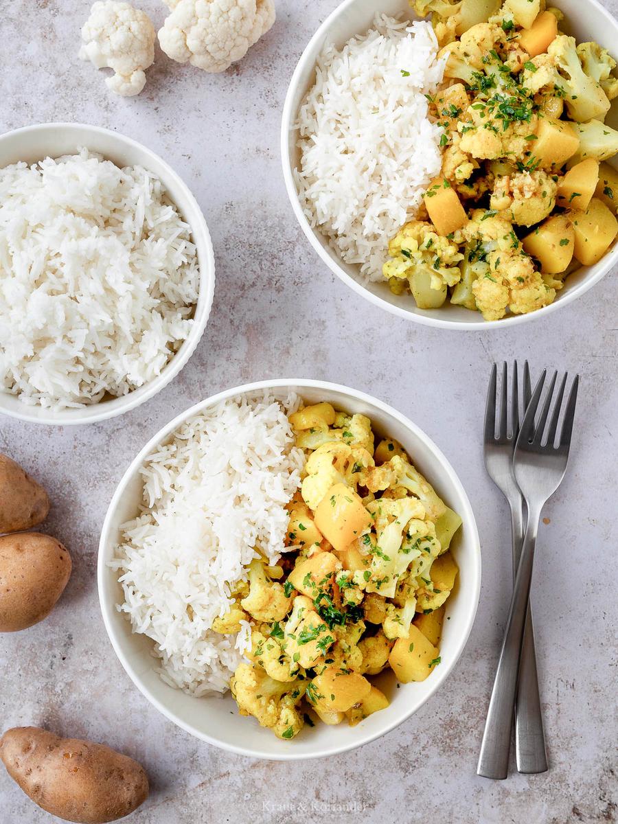 Rezeptbild: Schnelles Kartoffel-Karfiol-Masala